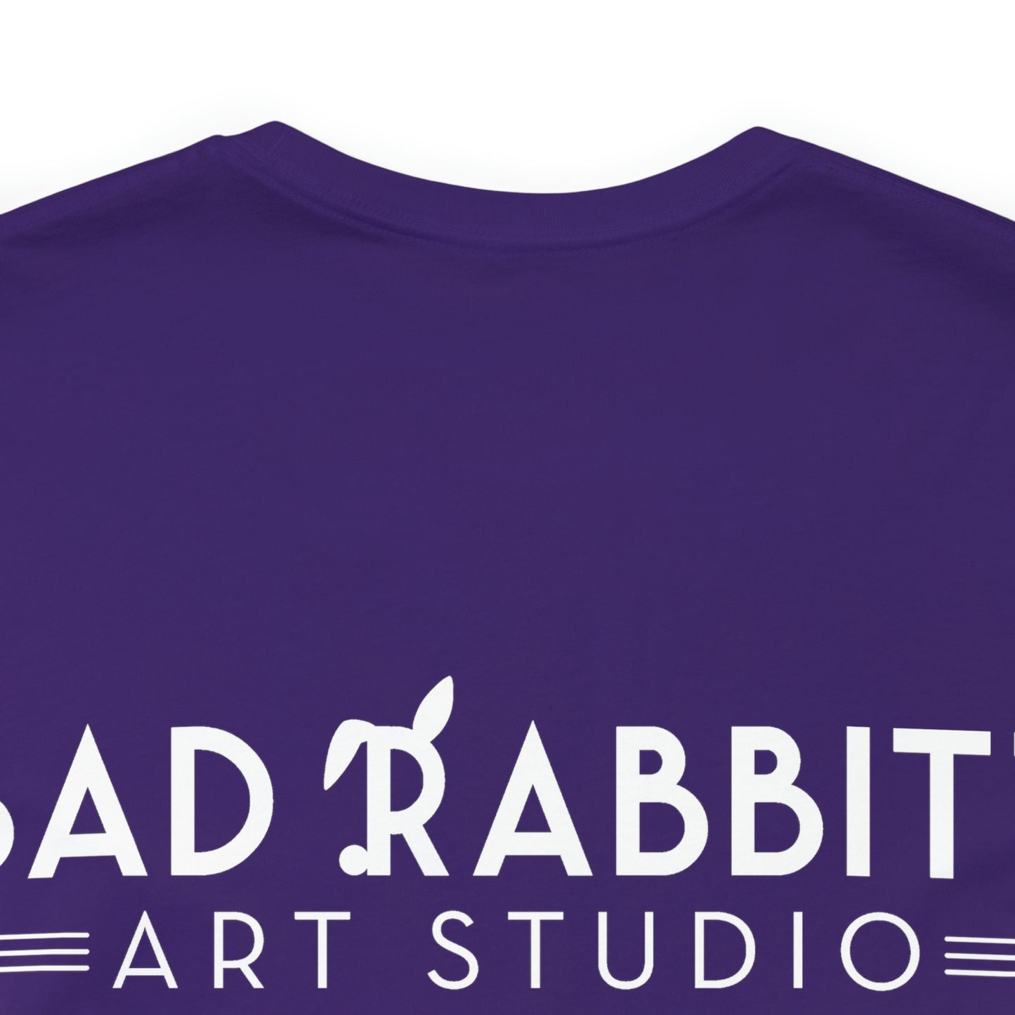 be bright do right with Bad Rabbitt Art Studio logo on back - Unisex Jersey Short Sleeve Tee