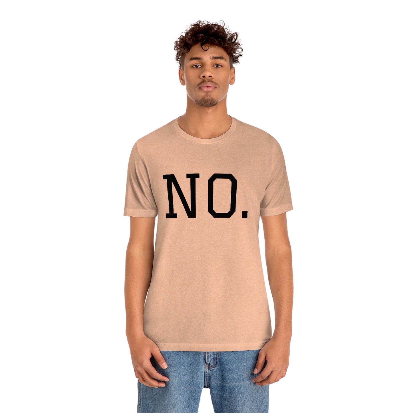 "NO" simplified Unisex Jersey Short Sleeve Tee