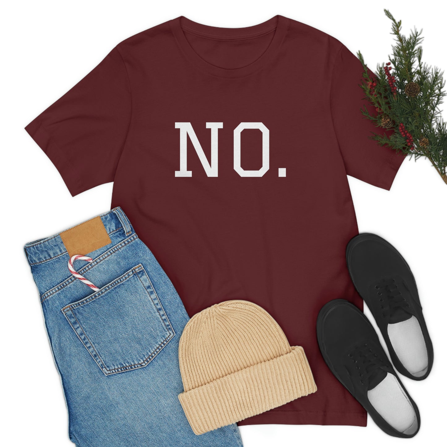 "NO" simplified Unisex Jersey Short Sleeve Tee