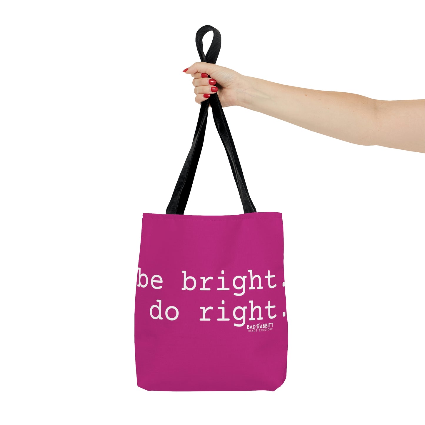 Be Bright Do Right Basic AOP Tote Bag