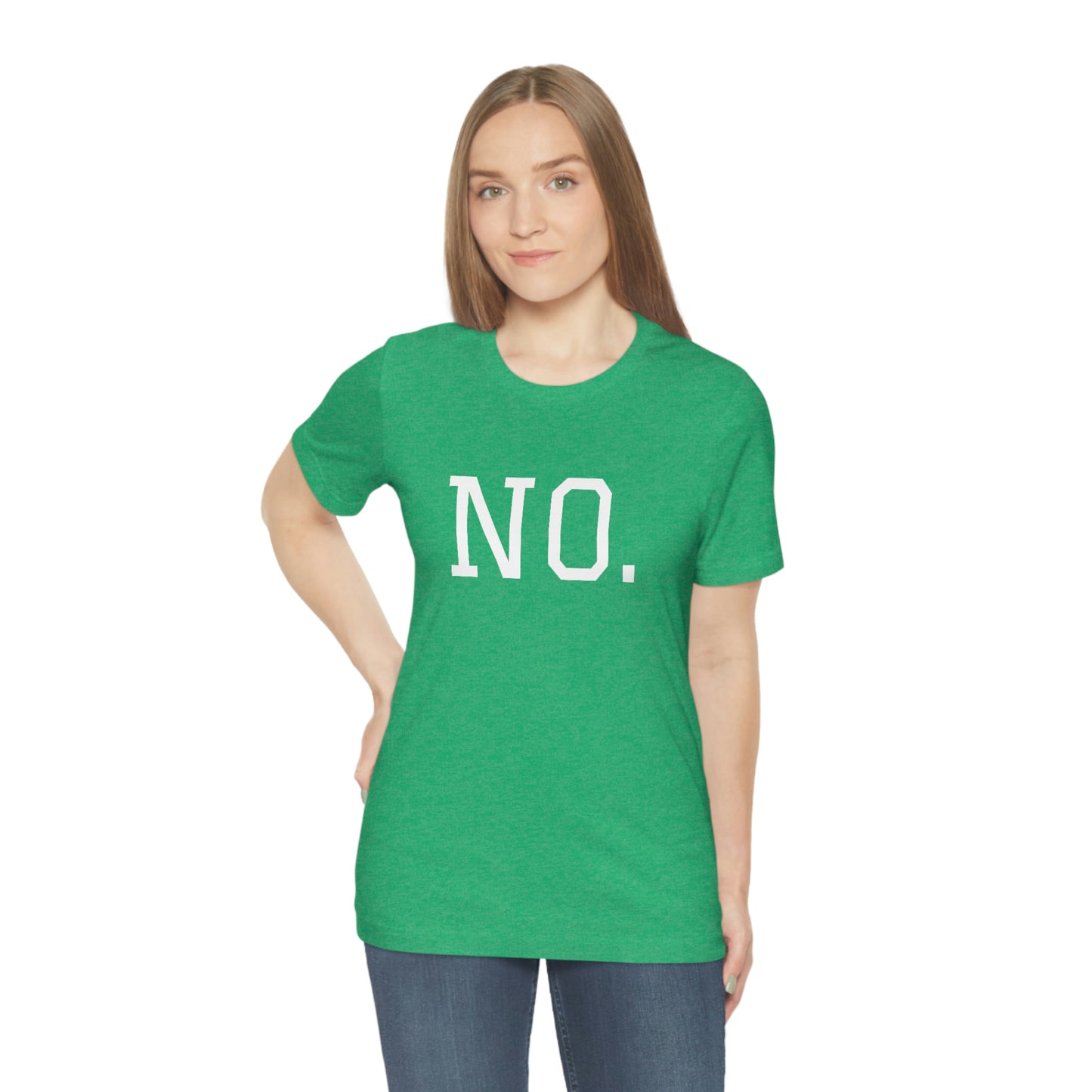 "NO" simplified Unisex Jersey Short Sleeve Tee