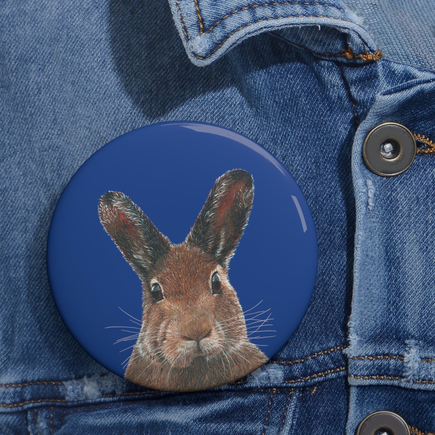 Carl the Rabbit Custom Pin Buttons