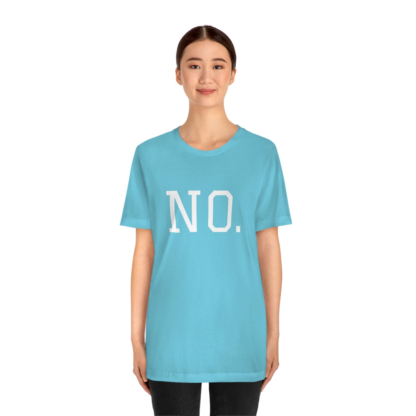 "NO" simplified Unisex Jersey Short Sleeve Tee