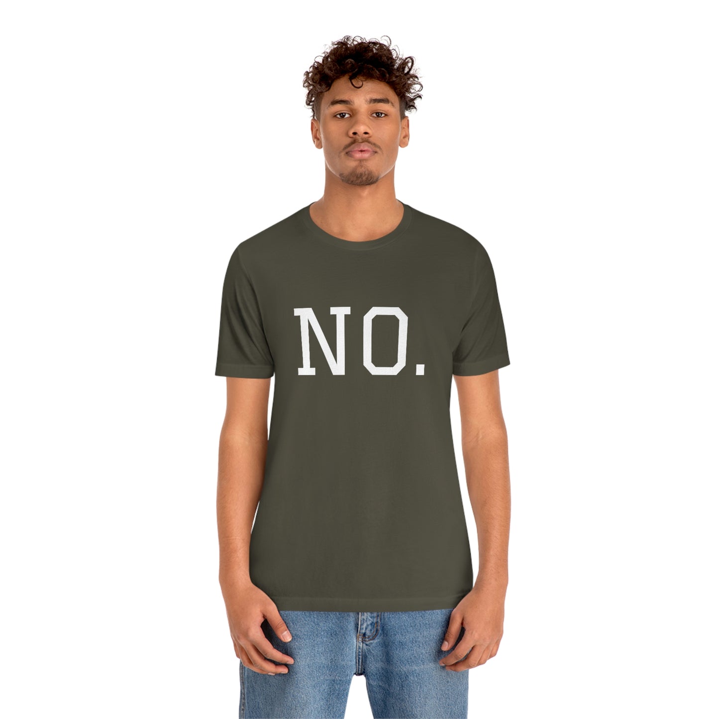 "NO" simplified Unisex Jersey Short Sleeve Tee