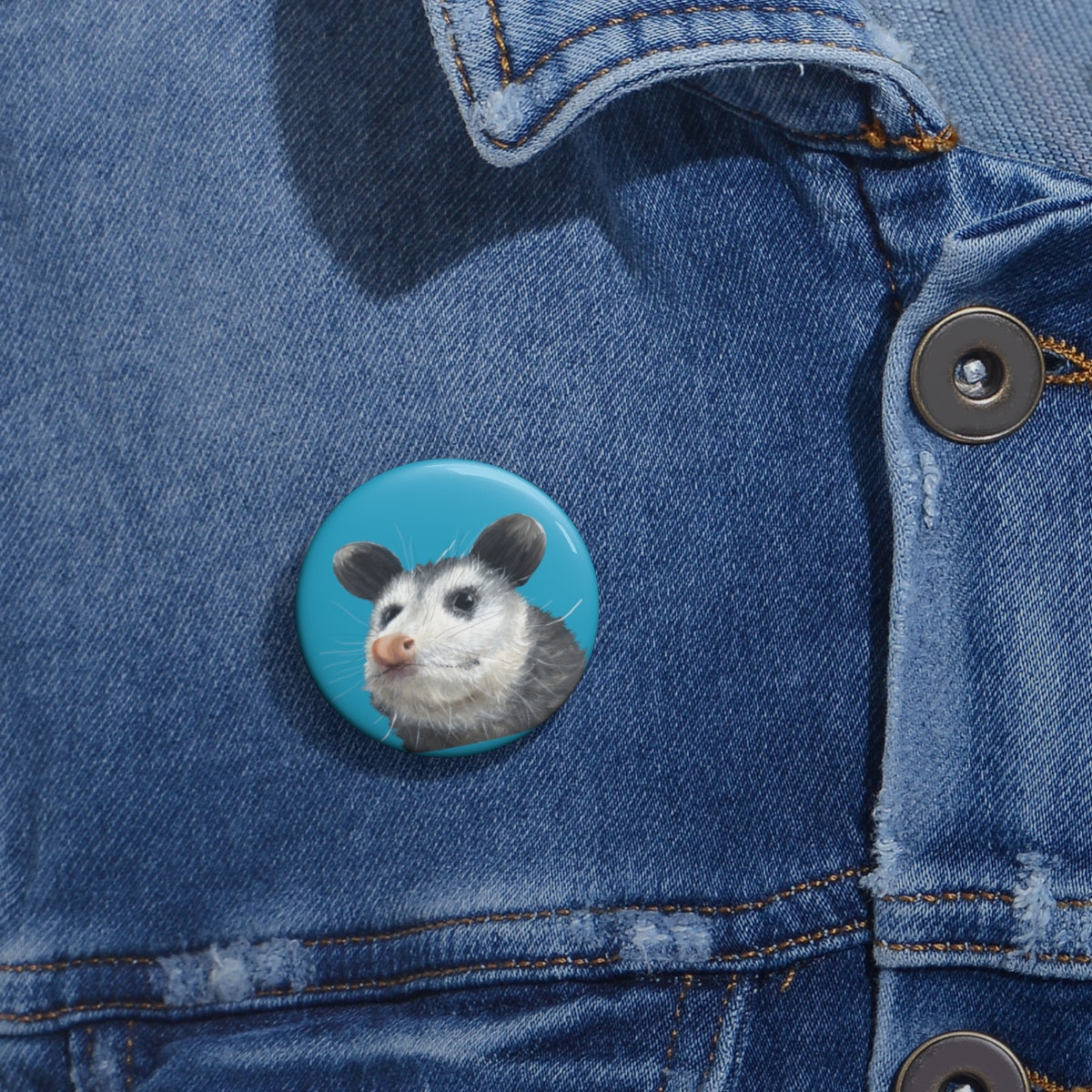 Baby Opossum Custom Pin Buttons