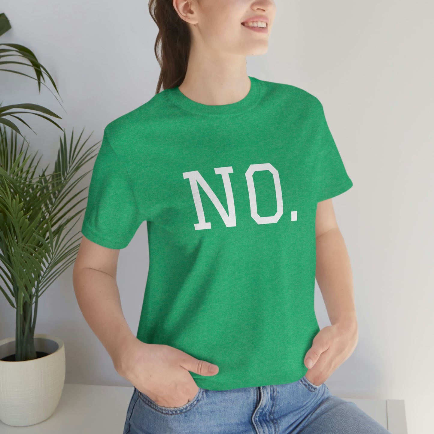 "NO" simplified Unisex Jersey Short Sleeve Tee