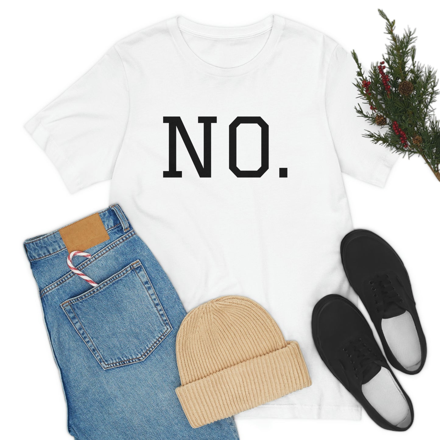 "NO" simplified Unisex Jersey Short Sleeve Tee