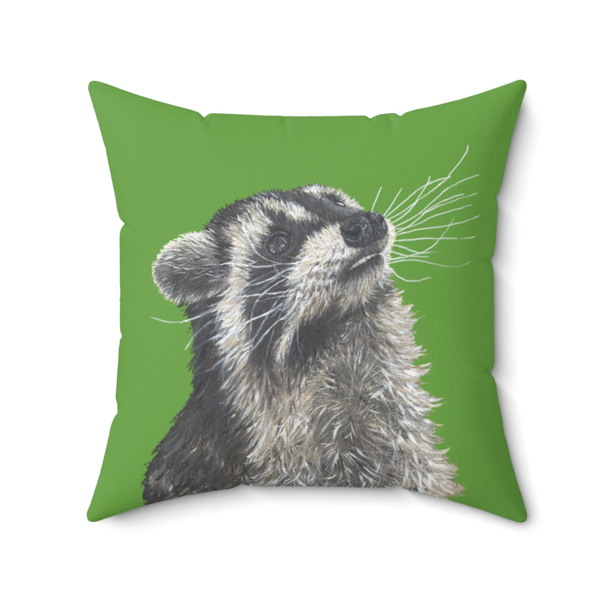 Raccoon Spun Polyester Square Pillow