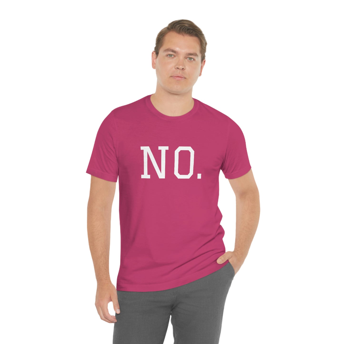 "NO" simplified Unisex Jersey Short Sleeve Tee