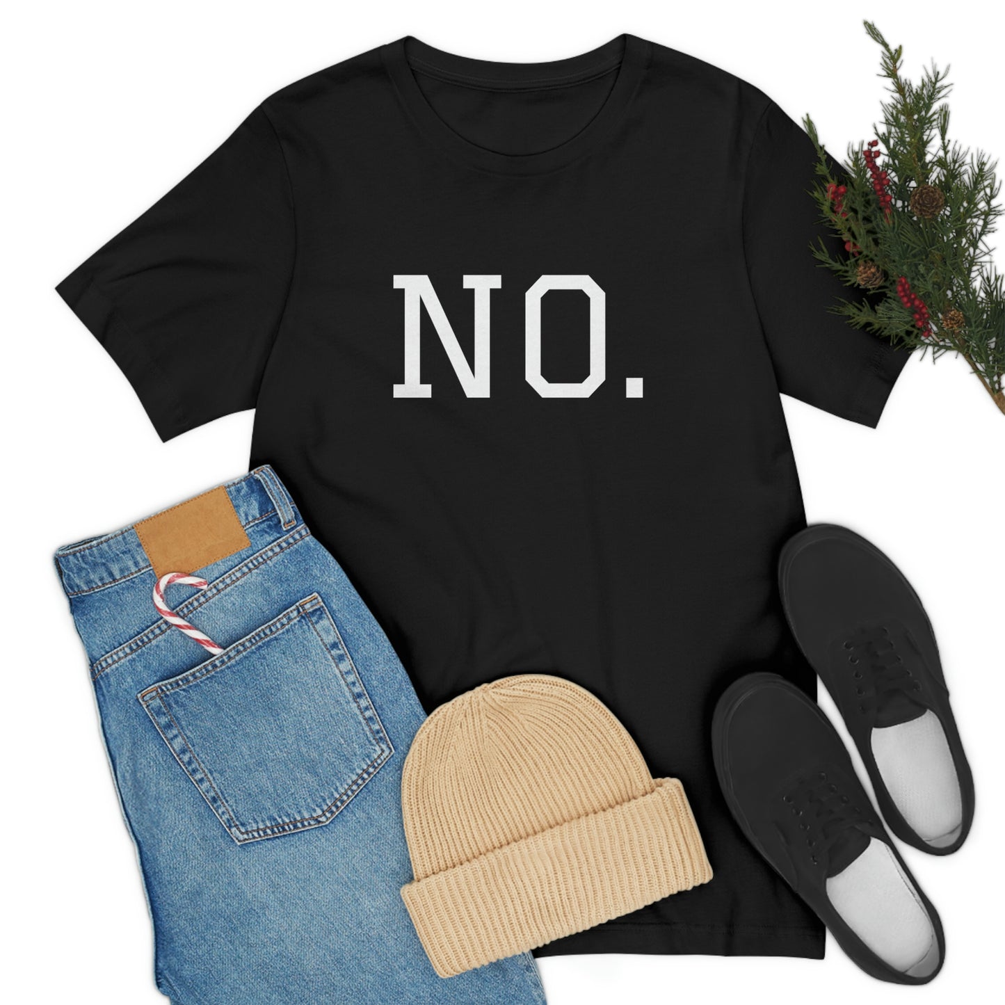 "NO" simplified Unisex Jersey Short Sleeve Tee