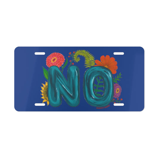 "NO" Vanity Plate