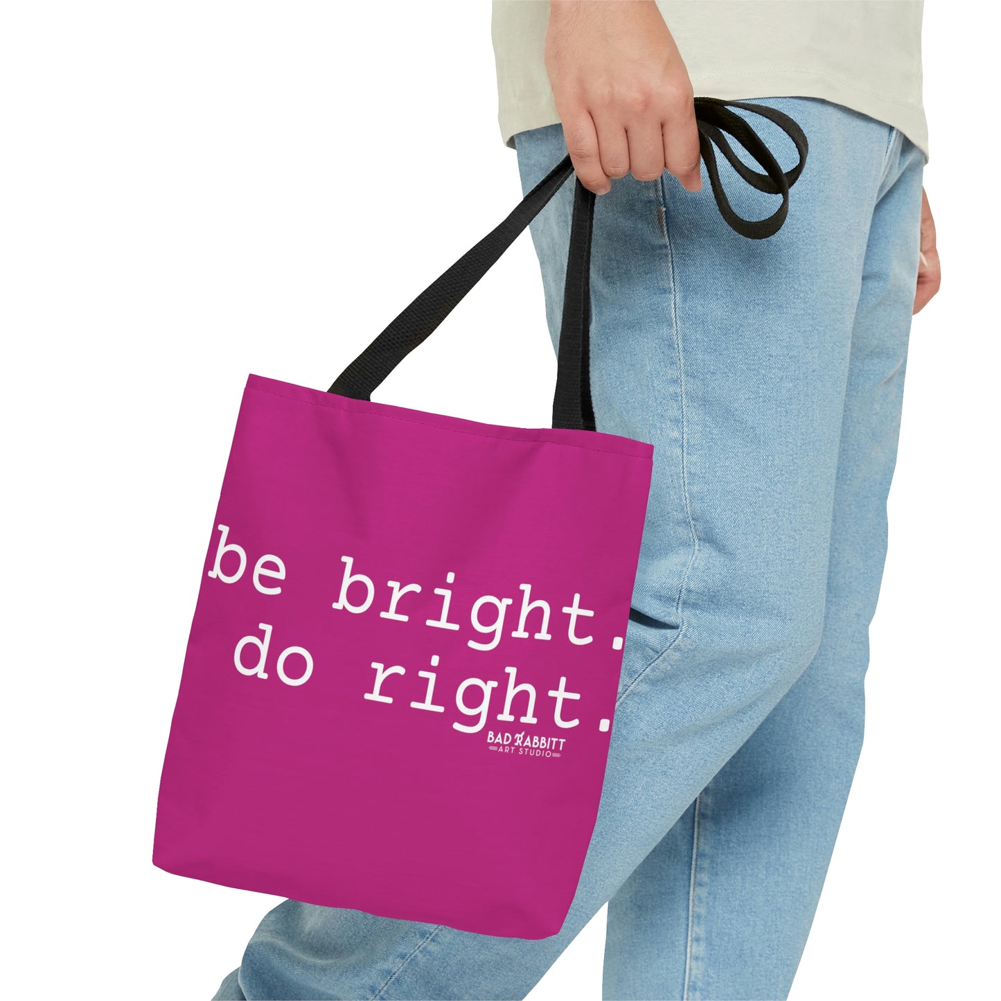 Be Bright Do Right Basic AOP Tote Bag