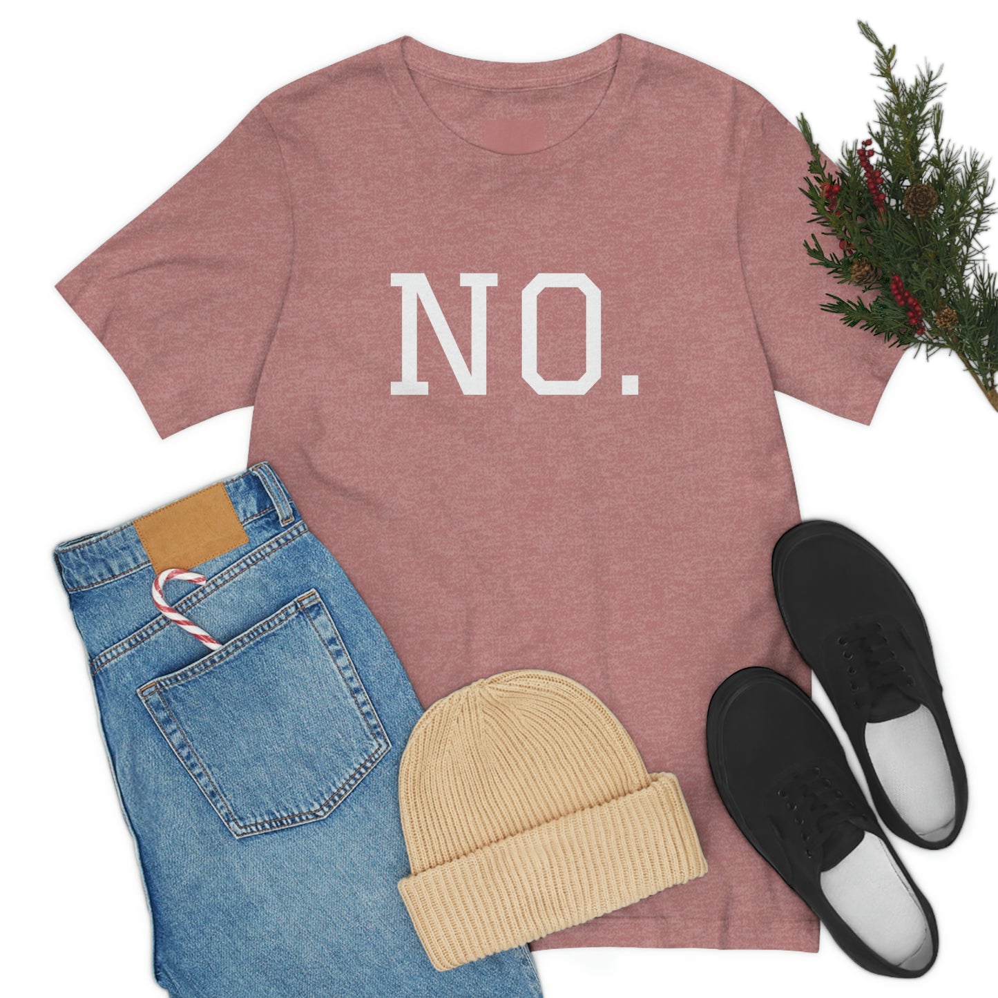 "NO" simplified Unisex Jersey Short Sleeve Tee