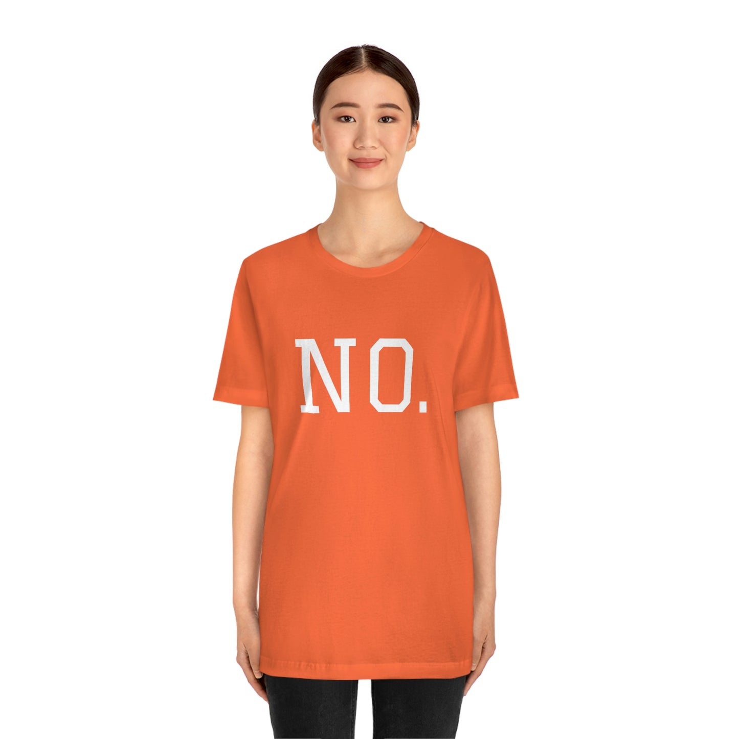 "NO" simplified Unisex Jersey Short Sleeve Tee