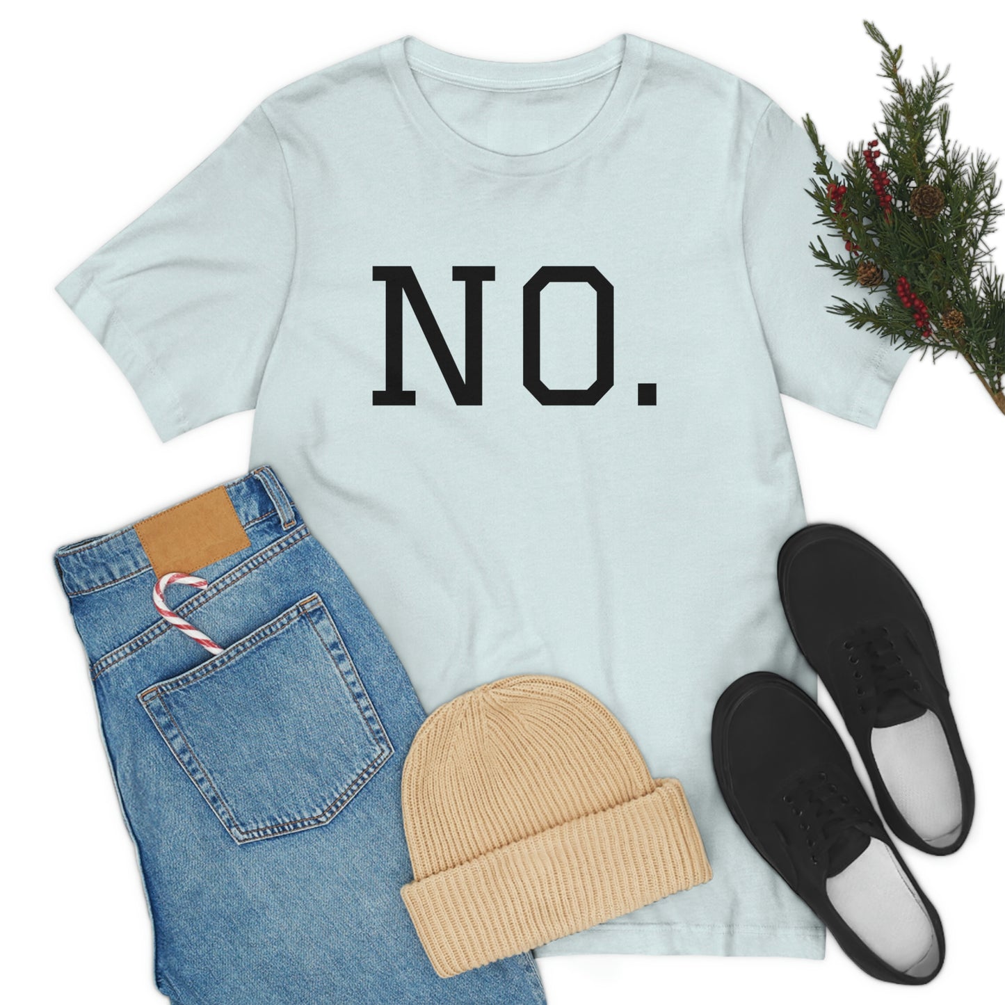 "NO" simplified Unisex Jersey Short Sleeve Tee