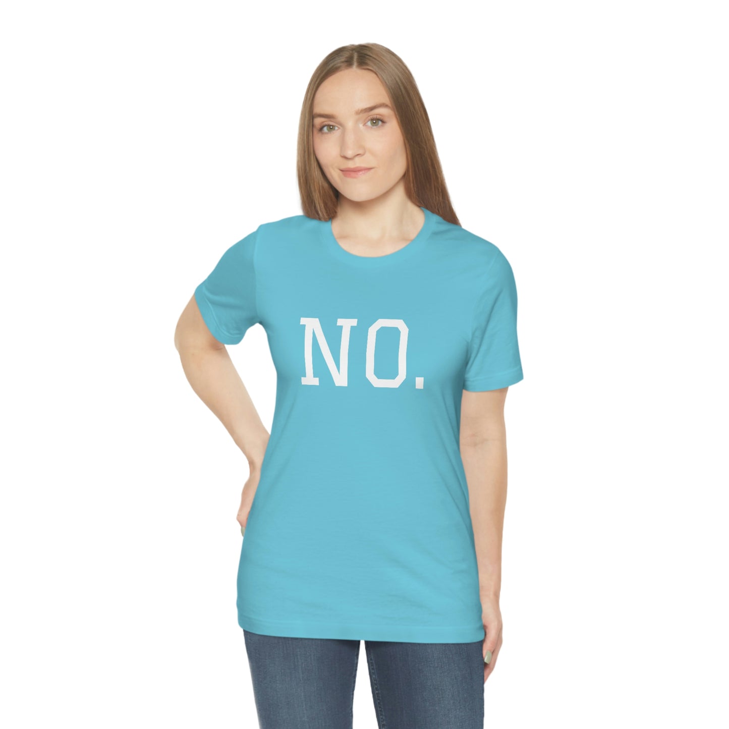 "NO" simplified Unisex Jersey Short Sleeve Tee