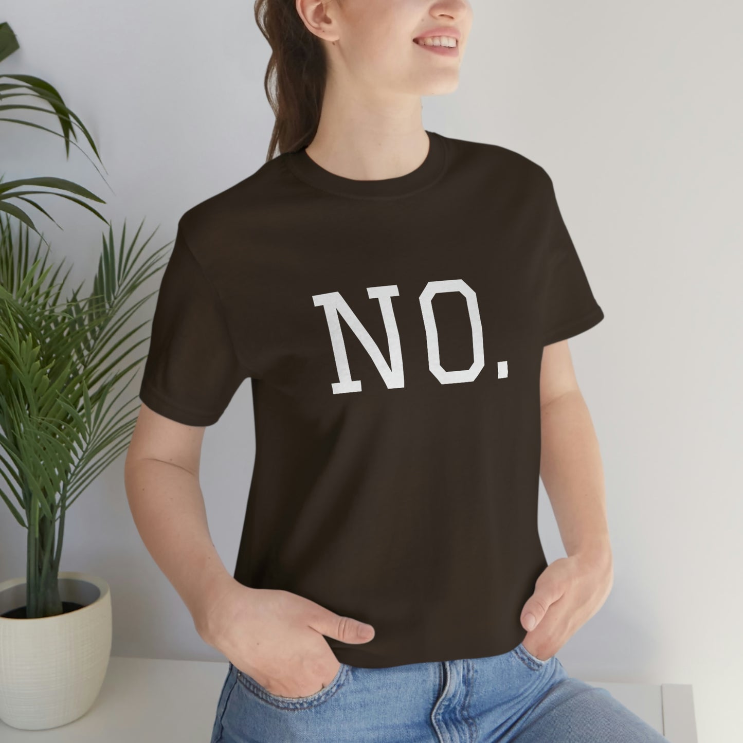 "NO" simplified Unisex Jersey Short Sleeve Tee