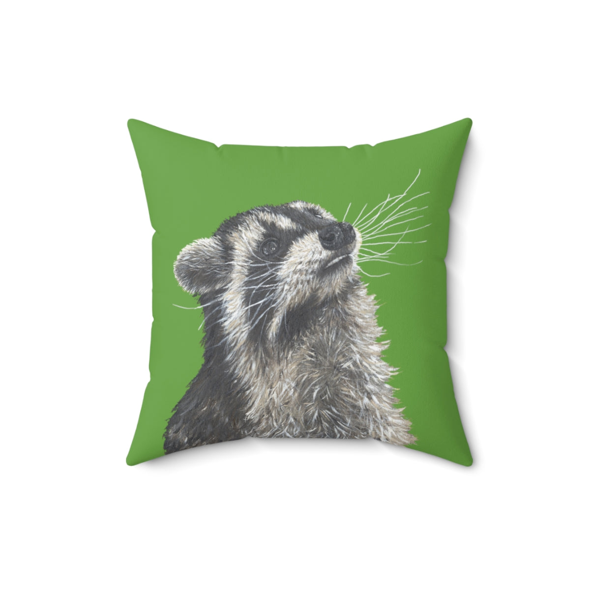 Raccoon Spun Polyester Square Pillow