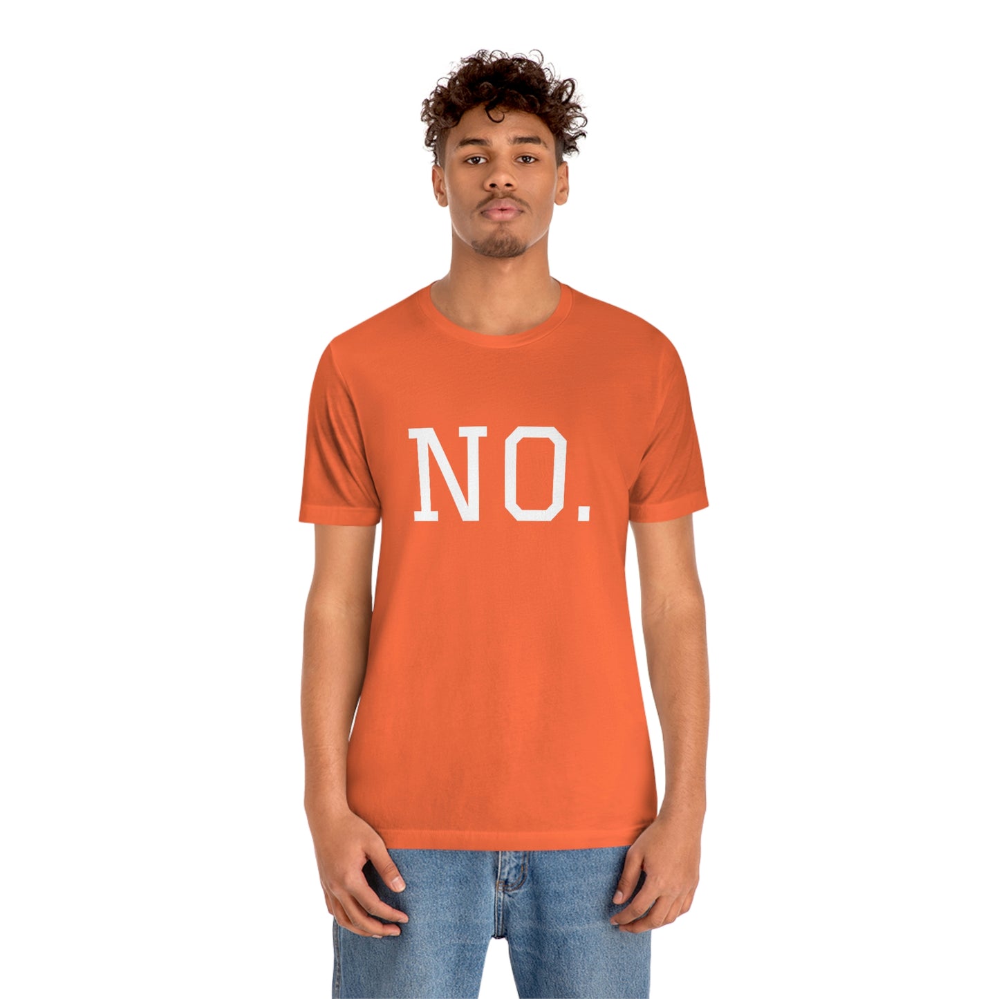 "NO" simplified Unisex Jersey Short Sleeve Tee