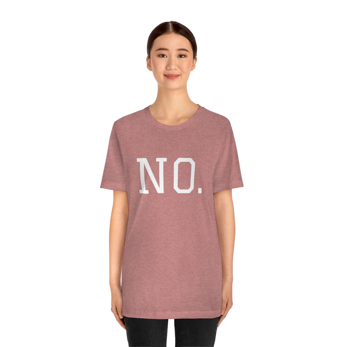 "NO" simplified Unisex Jersey Short Sleeve Tee
