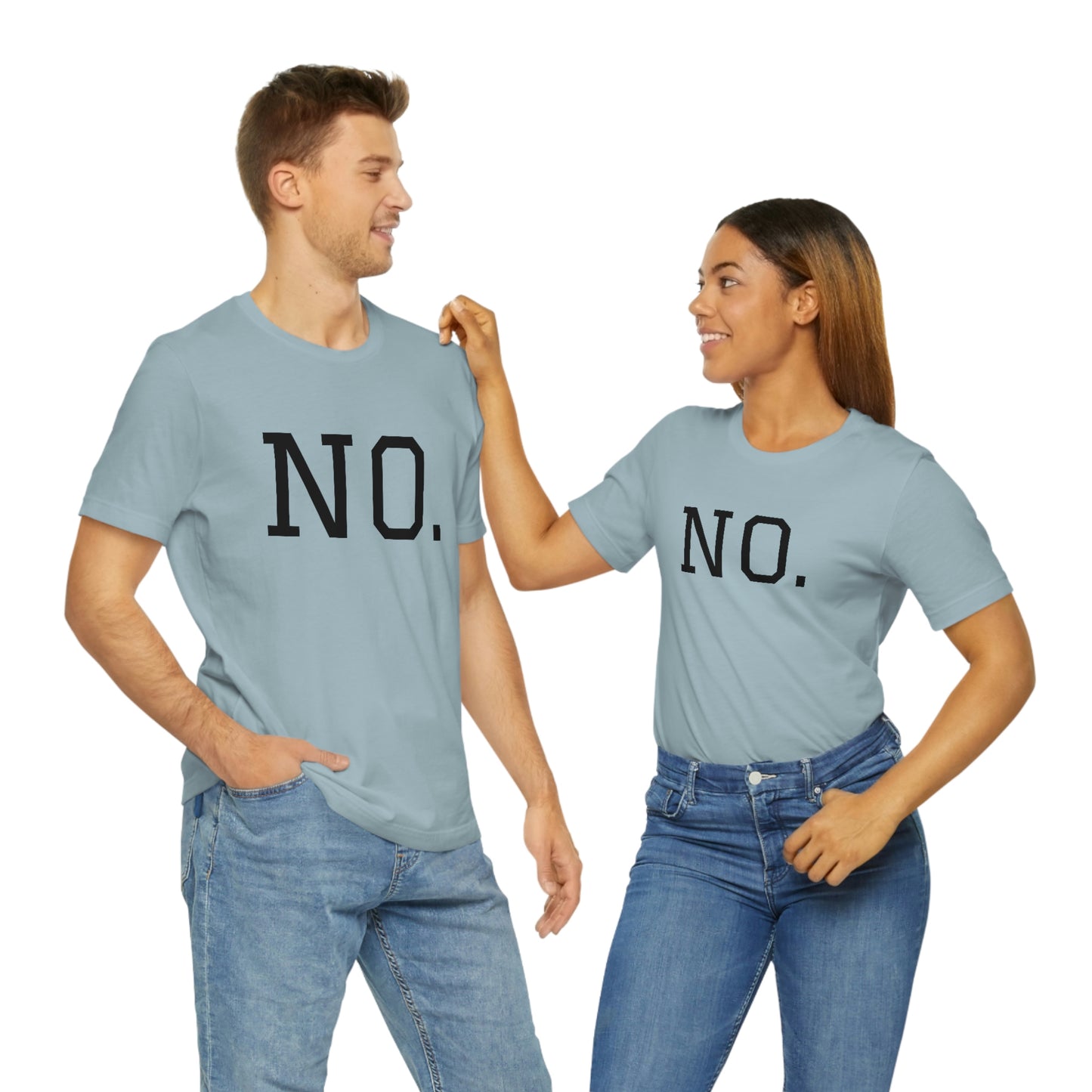 "NO" simplified Unisex Jersey Short Sleeve Tee