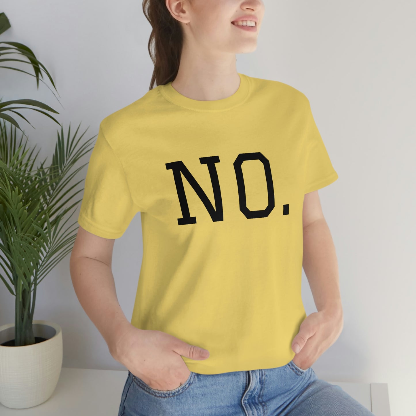 "NO" simplified Unisex Jersey Short Sleeve Tee