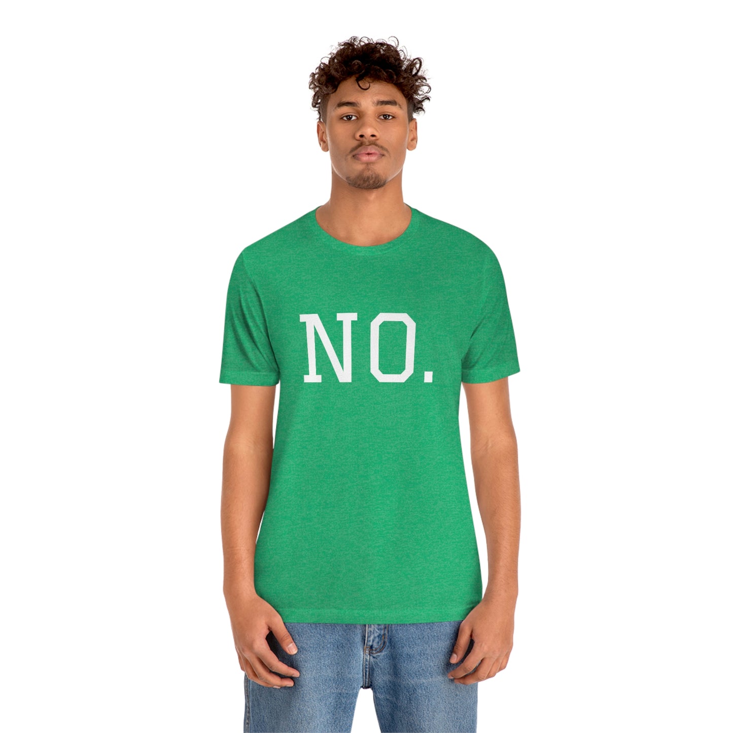 "NO" simplified Unisex Jersey Short Sleeve Tee