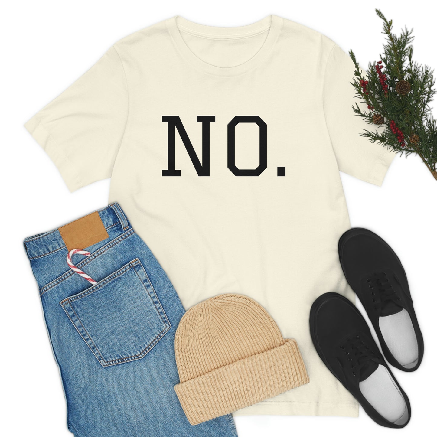"NO" simplified Unisex Jersey Short Sleeve Tee