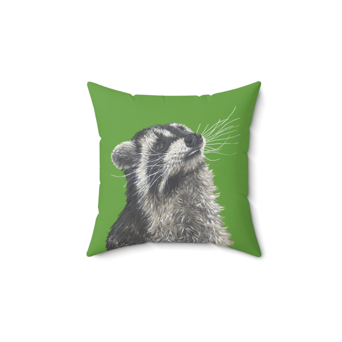 Raccoon Spun Polyester Square Pillow