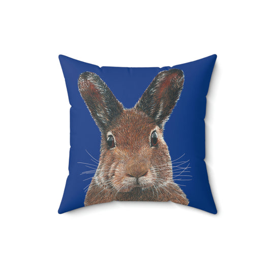 Carl the Rabbit Spun Polyester Square Pillow