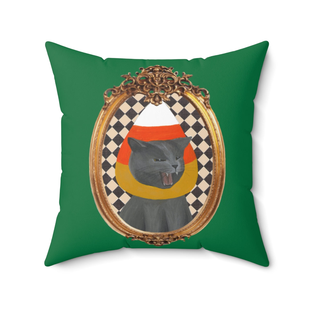 Framed Candy Corn Toni Spun Polyester Square Pillow