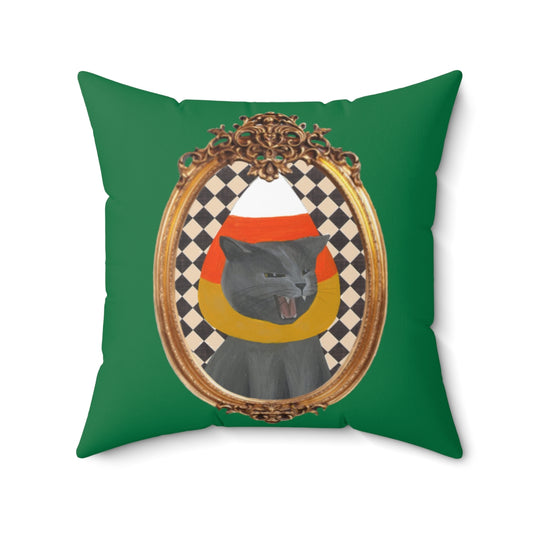 Framed Candy Corn Toni Spun Polyester Square Pillow
