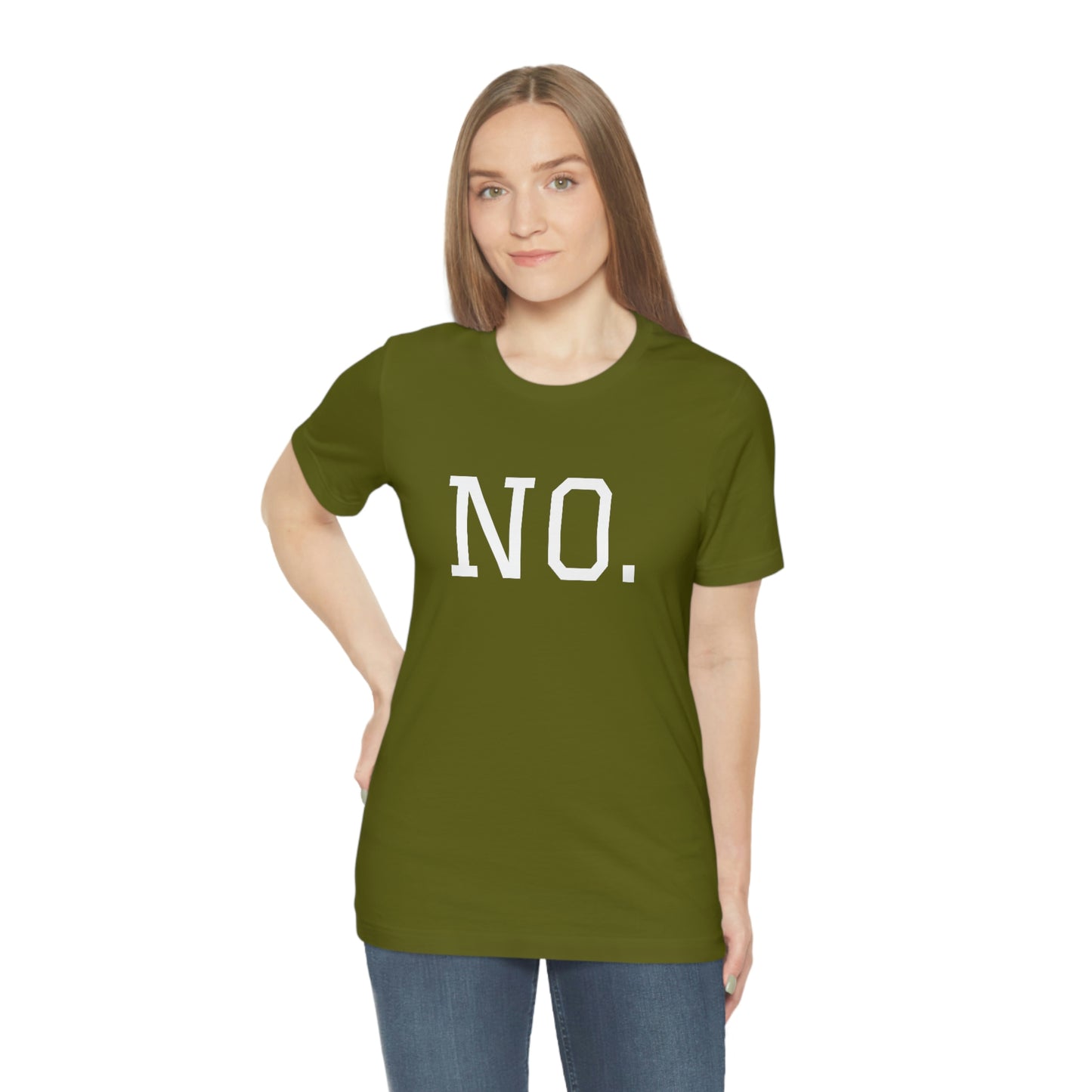 "NO" simplified Unisex Jersey Short Sleeve Tee