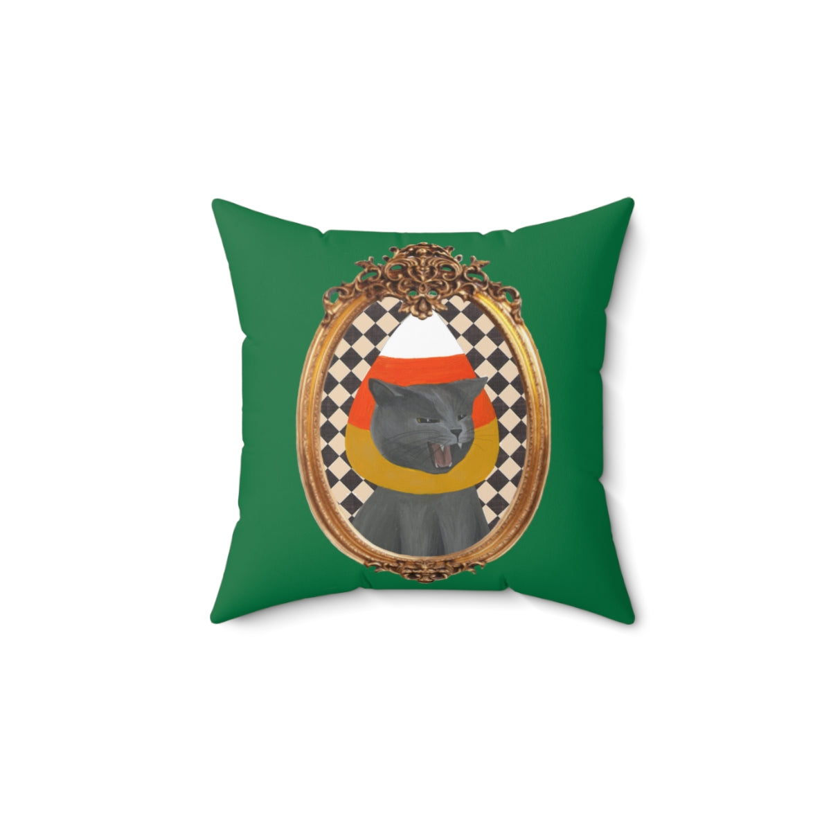 Framed Candy Corn Toni Spun Polyester Square Pillow