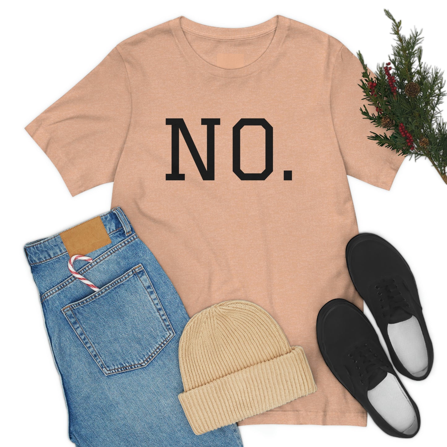 "NO" simplified Unisex Jersey Short Sleeve Tee
