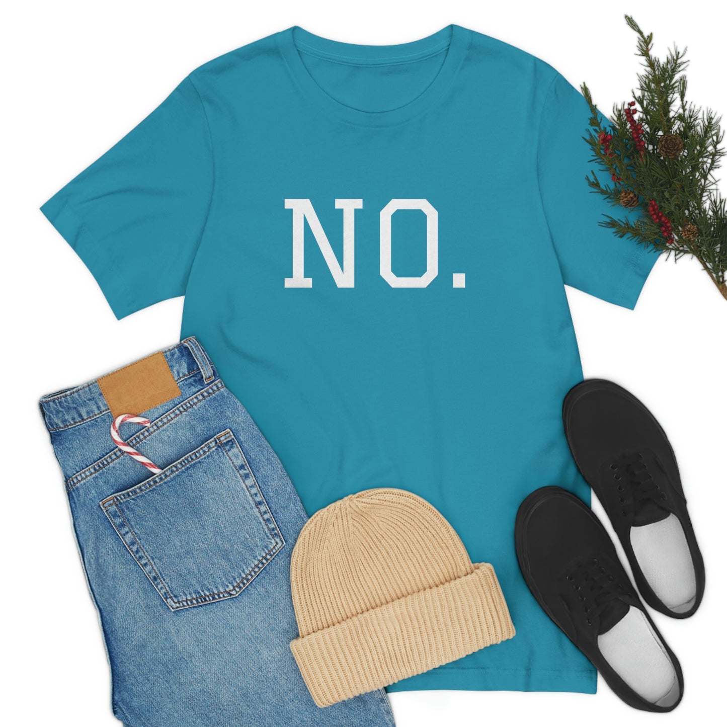 "NO" simplified Unisex Jersey Short Sleeve Tee
