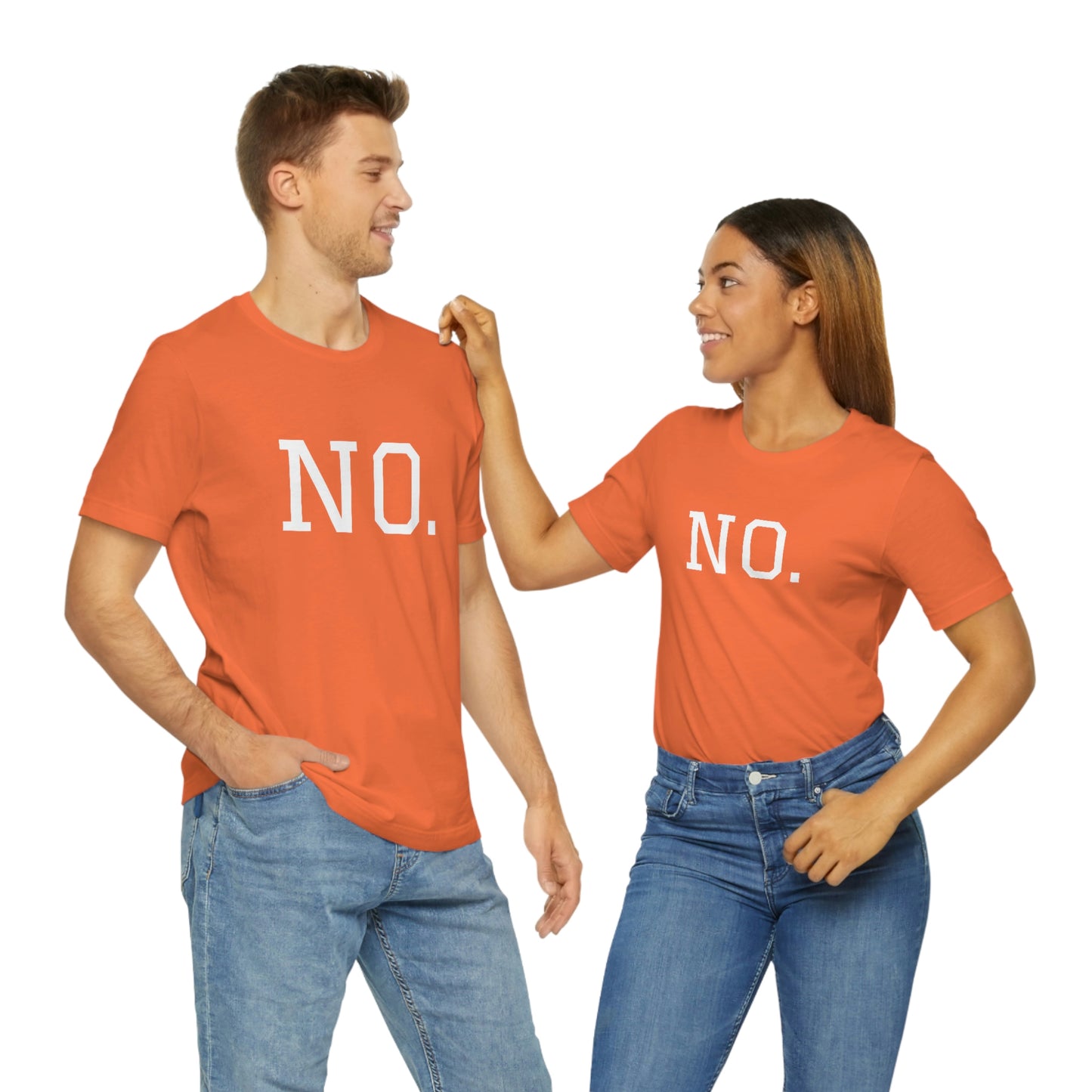 "NO" simplified Unisex Jersey Short Sleeve Tee