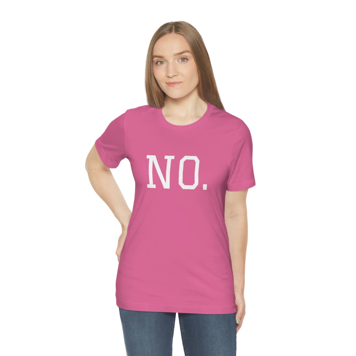 "NO" simplified Unisex Jersey Short Sleeve Tee