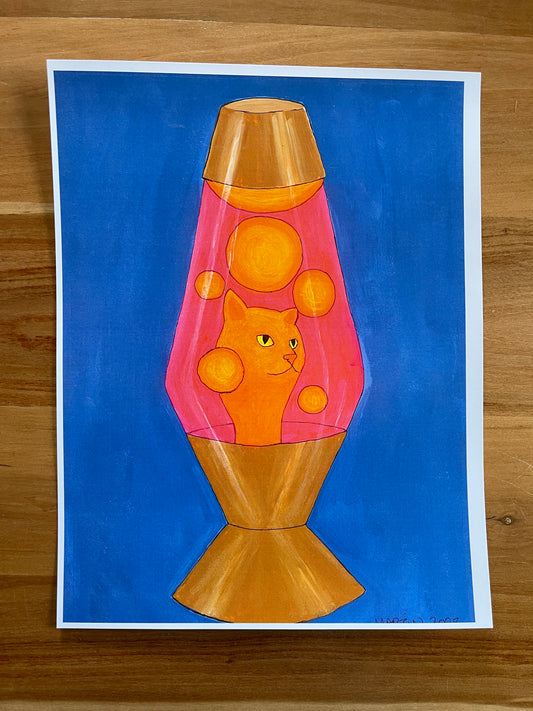 Lava Cat - 8.5x11" print - FREE SHIPPING